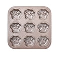 thumbnail image 1 of Leodye 1PCS 9-Grid Carbon Steel Baking Set, Non-stick Thickened Tray, Multi-shaped Bakeware for Oven Cake Making and Baking -10.63x10.63x0.86 in, 1 of 6