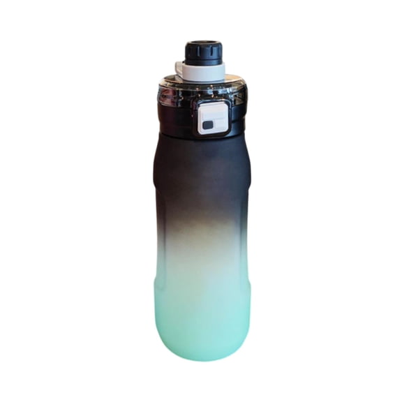 Leodye 1PCS 900ml Gradient Plastic Sports Water Bottle Double-purpose Lid Design Men Women Fitness Portable Drinkware -10.24x3.94in