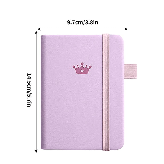 Leodye 1PCS A6 Mini Notebook - Thickened Portable Notepad, Pocket-sized English Handy Note for Daily Use
