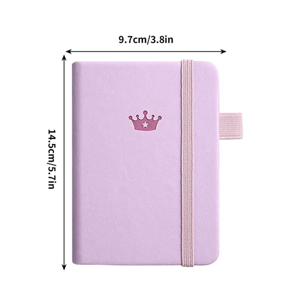Leodye 1PCS A6 Mini Notebook - Thickened Portable Notepad, Pocket-sized English Handy Note for Daily Use