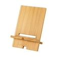 thumbnail image 1 of Leodye 1PCS Adjustable Bamboo Wood Phone Holder - Detachable Desktop Stand -7*4.7IN, 1 of 6