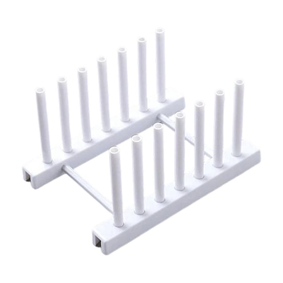 Leodye 1PCS Adjustable Plastic Dish Drying Rack Multi-scene Kitchen Tableware Organizer Holder for Plates Bowls Pot Lids Drainage Storage -6.69x4.72x3.74in