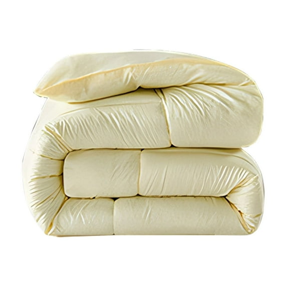 Leodye 1PCS All-season Down Quilt - Lightweight White Quilted, Machine Washable - 59x79in