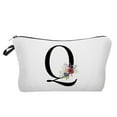 thumbnail image 1 of Leodye 1PCS Alphabet Initial Flower Makeup Bag - Personalized Cosmetic Bag, Birthday Gift for Women/Mom/Friend/Bride/Bridesmaid -7.1X5.3IN, 1 of 6