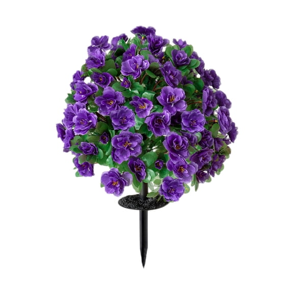 Leodye 1PCS Artificial Flower Azalea Ground Plug Artificial Azalea Bouquet Outdoor Courtyard Landscaping Floor Standing Artificial Flower Decoration-19.6x13.7x13.10 in