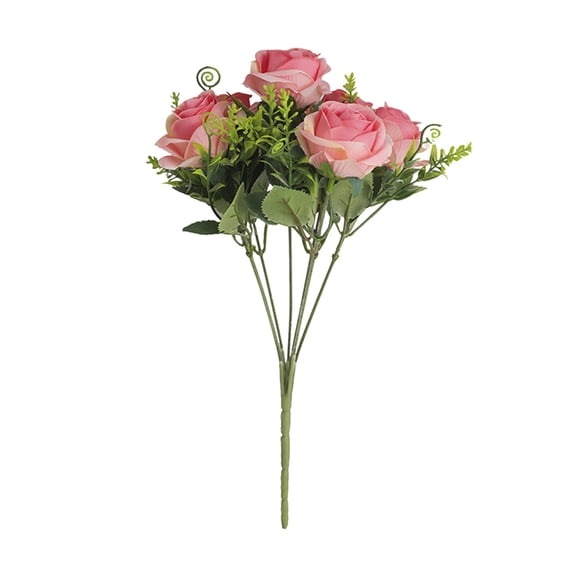 Leodye 1PCS Artificial Silk Flower Bouquet - for Wedding, Valentine’s Day & Bridal Decor -11.41IN