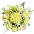 thumbnail image 1 of Leodye 1PCS Artificial Silk Rose Bouquet, Elegant Faux Flower for Wedding Valentine Home Indoor Decoration - 11.81IN, 1 of 6