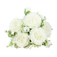 thumbnail image 1 of Leodye 1PCS Artificial Silk Rose Bouquet - for Wedding/Valentine’s Day, Bridal Decor Fake Flowers -11.81x9.06in, 1 of 6