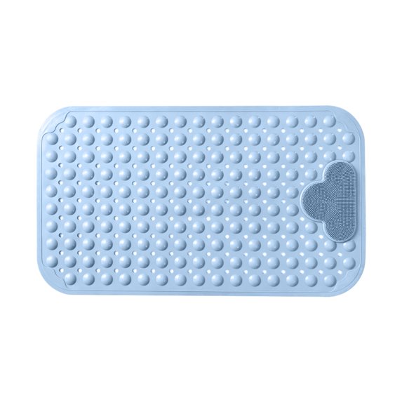 Leodye 1PCS Bathroom Rug Non Slip Rubber Backing Massage Foot Mat Shower Rug for Bathtub Front and Bathroom Floor -15.75x27.56Inch