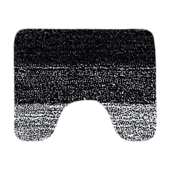 Leodye 1PCS Bathroom Toilet Rugs U Shaped, Bath Mats for Bathroom, Bath Rugs Non Slip Washable, Absorbent Microfiber Toilet Mat, Soft Plush Shaggy Bath Carpet-16x20in
