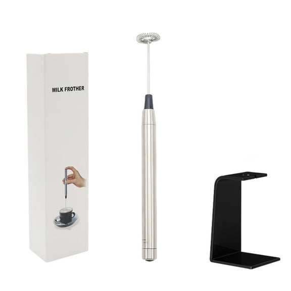 Leodye 1PCS Battery Operated Handheld Milk Frother Coffee Foam Maker for Frappe Matcha and Hot Chocolate -7.87*0.51IN