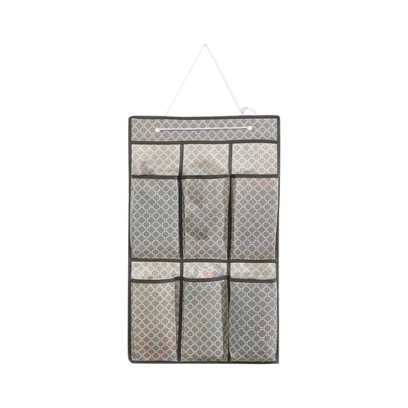 Leodye 1PCS Behind-the-door Hanging Shoe Organizer Large-capacity Multi-pocket Fabric Home Entryway Shoe Miscellaneous Accessory Storage Bag