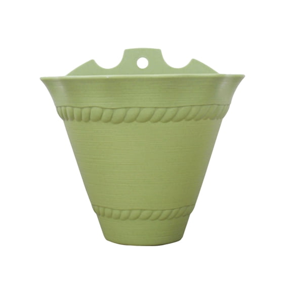 Leodye 1PCS Bottom Drain Semi-circular Hanging Flower Pot, Suspended Planter for Various Household Green Plant Cultivation -8.07x7.87x6.69in