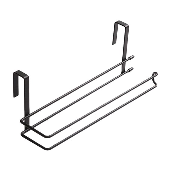 Leodye 1PCS Cabinet Door Mounted Paper Towel Rack, over-cabinet easy installation, space-saving kitchen paper hanger organizer -10.43*3.7*2.95 inches