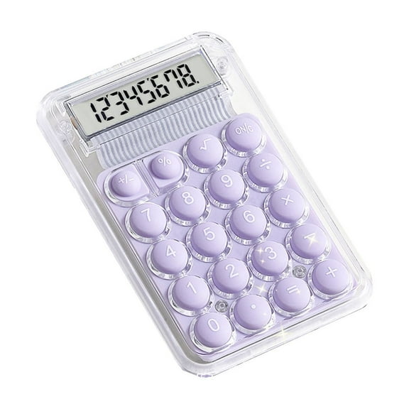 Leodye 1PCS Candy Color Calculator - Large Display & Round Buttons, Portable for office/Home/School -3.22x2.04x0.47in