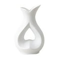 thumbnail image 1 of Leodye 1PCS Ceramic-look Plastic Vase Non-fragile Design Home Wedding Dining Table Bookshelf Decor Warm House Gift Accessory -3.4 * 3.1 * 5.5in, 1 of 6