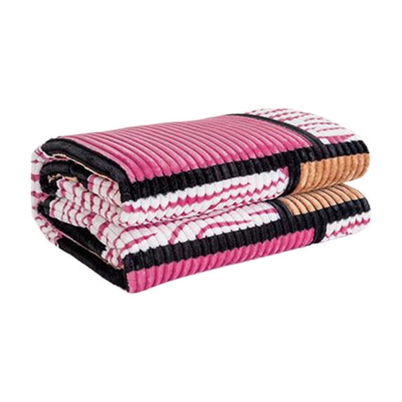 Leodye 1PCS Checkered Printed Fleece Blanket , Soft Warm All-Season Throw -39.37×27.56in