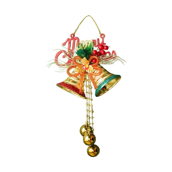 Leodye 1PCS Christmas Bells Christmas Tree Hanging Decoration Christmas Decoration Accessories Santa Claus Bells Christmas Gift Hanging Decoration-12.2*5.5in