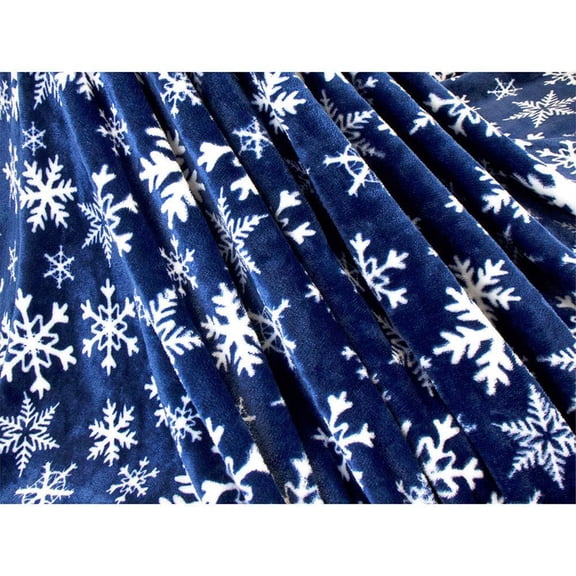 Leodye 1PCS Christmas Blanket Holiday Reindeer Snowflake Printed Flannel Winter Warm Sofa Decoration Cover Blanket-51*59IN