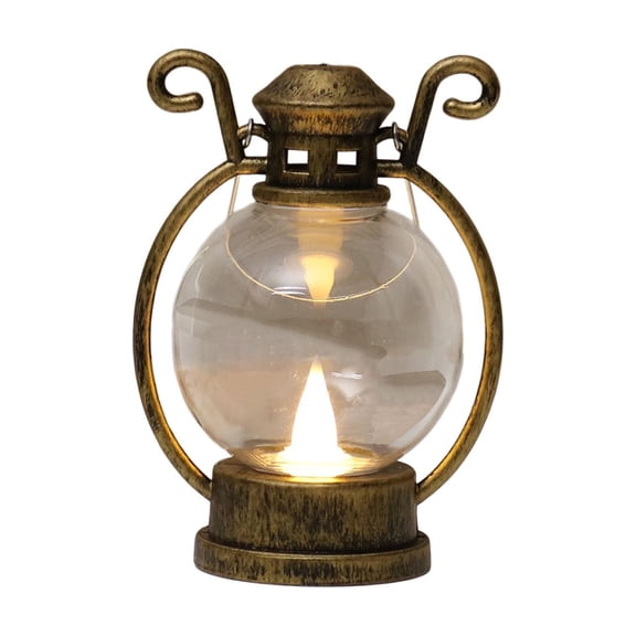 Leodye 1PCS Christmas Electronic Candle Ambient Light - Mini Oil Lamp-style Night Light for Holiday Decoration -4.92x3.54in