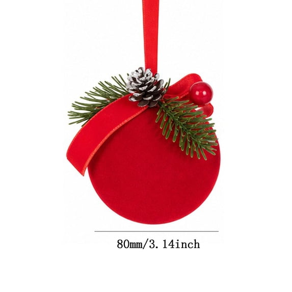 Leodye 1PCS Christmas Hanging Ball Pendants, Decorative Bauble Ornaments for Christmas Tree and Holiday Scene Arrangement -3.14IN