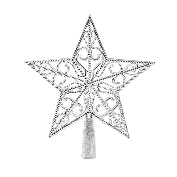 Leodye 1PCS Christmas Hollow Star Tree Topper Christmas Decoration Holiday Tree Shatterproof Hollow Star Decoration Holiday Christmas Tree Decoration-5.90in