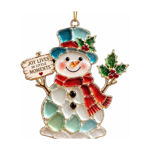 Leodye 1PCS Christmas Ornaments, Xmas Tree Hanging Decor, Festive Holiday Pendant, for Christmas Tree Wreath Home Party Decoration -3.15 × 3.15 in