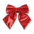 thumbnail image 1 of Leodye 1PCS Christmas Sequined Bow Glitter Bow Tie Christmas Tree Accessories Wreath Decoration Door and Window Hangings Party Decorations-, 1 of 6