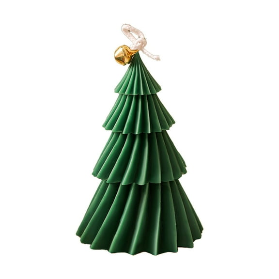 Leodye 1PCS Christmas Tree Aromatherapy Candle Gift Desktop Decoration Home Rotating Christmas Candles-4.72×3.14in