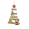thumbnail image 1 of Leodye 1PCS Christmas Wooden Hanging Ornament Elder Snowman for Door Or Wall Hanging Festive Ambience Decoration-15.35x11.42x1.57 inches, 1 of 6
