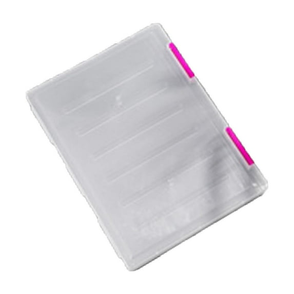 Leodye 1PCS Clear A4 File Box Document Plastic Storage Box Paper Plastic Case Board Game Storage Containers Magazine Protector File Holder with Buckle -12.2*9.1IN