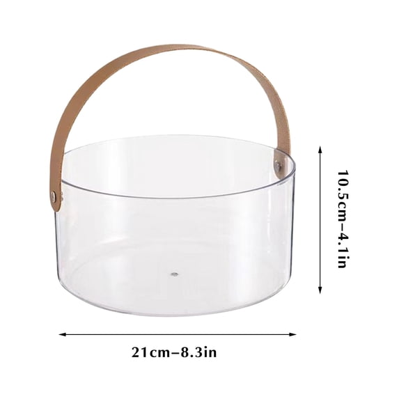 Leodye 1PCS Clear Plastic Ice Bucket, Multi-Purpose Chilling Tub, Portable Wine Cooler for Party Champagne Beer Beverage Cooling -8.3*4.1IN