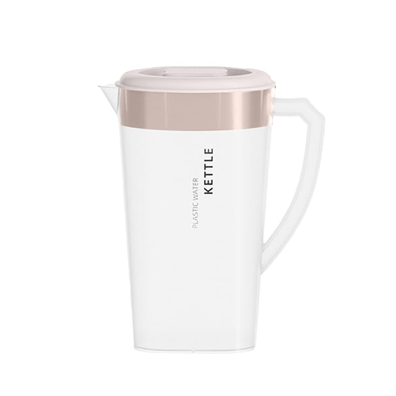 Leodye 1PCS Clear Plastic Pitcher with Lid Clear Water Pitcher for Cold Drinks Iced Tea Pitcher for Lemonade Iced Tea Milk Beverages-9.84x8.27x8.27in