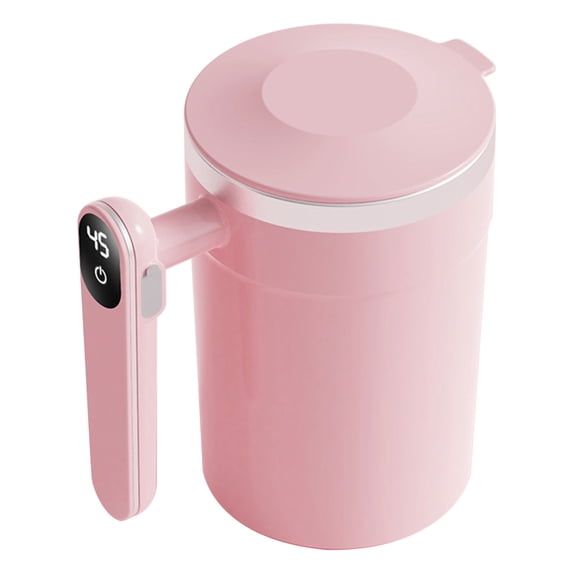 Leodye 1PCS Coffee Mixing Cup , Portable Coffee Cup Fitness Fully Automatic Blending Cup with Temperature Display for Home and Outdoor -5.8IN