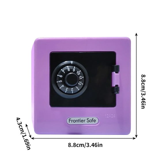 Leodye 1PCS Combination Lock Piggy Bank - Money/Coin Saving Cash Safe Storage Box -3.46*3.46IN
