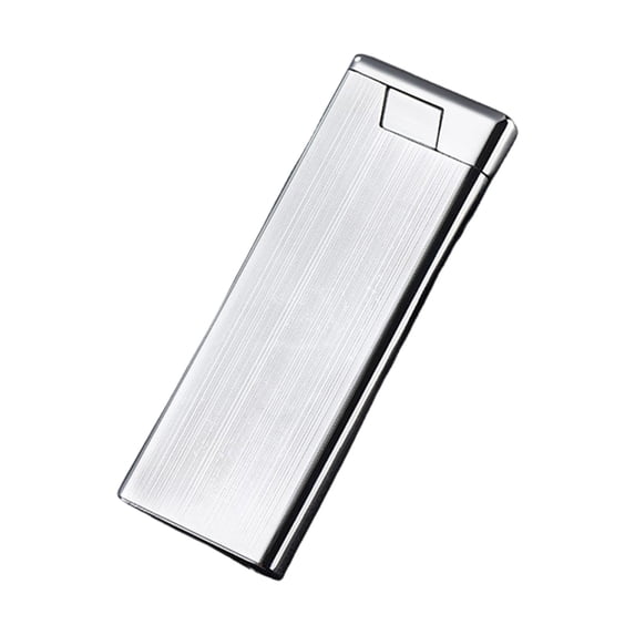 Leodye 1PCS Compact Metal Windproof Lighter - Thin Wheel Inflatable, Convenient Daily Use -2.91x1.97x0.31in