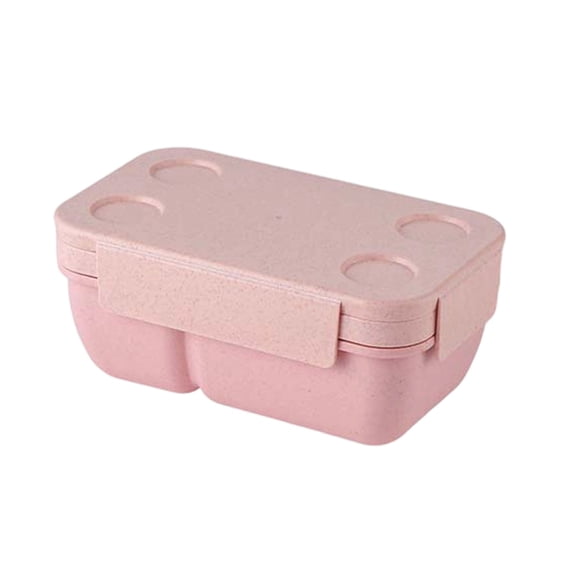 Leodye 1PCS Compartment Portable Lunch Box, Independent Tableware Zone, Separate Food Storage, for office Workers and Students Daily Meal -7.68×4.65×3.23in