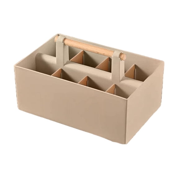 Leodye 1PCS Compartmentalized Desktop Storage Box, Multi-grid Partition Layout, Neat Organizer for Small Item Storage -9.76x6.22x4.13in