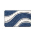 thumbnail image 1 of Leodye 1PCS Contour-shaped Microfiber Bath Rug Soft Absorbent Home Bathroom Non-slip Toilet Floor Mat -15.74x23.62 in, 1 of 6