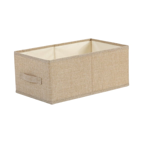 Leodye 1PCS Cotton Linen Folding Storage Box, Drawer Type Organizer, Large Capacity Container for Wardrobe Clothes Toy Household Tidying -16.14x9.45x6.69in