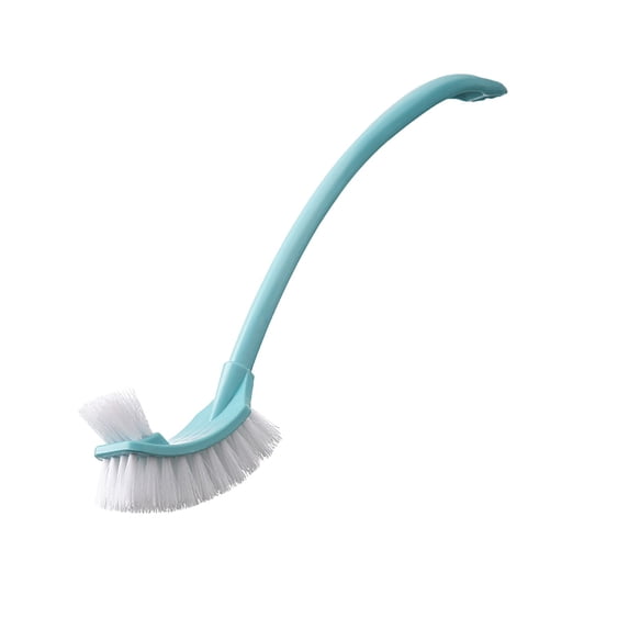 Leodye 1PCS Curved Toilet Bowl Brush without Holder for Bathroom, Compact Toilet Brush Durable Under the Rim Household Deep Cleaning Brushes -15.8x3.9x1.6in