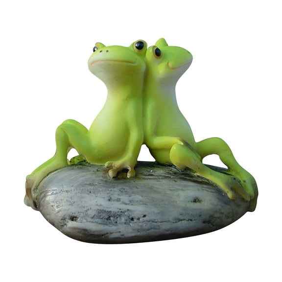 Leodye 1PCS Cute Frog Ornament - Flower Pot/Car/Home Decorative Figurine -2.2*1.8IN