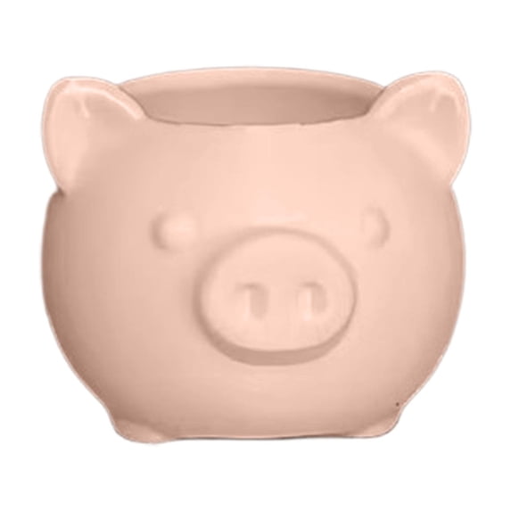 Leodye 1PCS Cute Mini Pig Succulent Planter with Drain Hole, Animal Shaped Small Flower Pot for Cactus, Herb Desktop Decor at Home office -2.2x2.2x1.8in