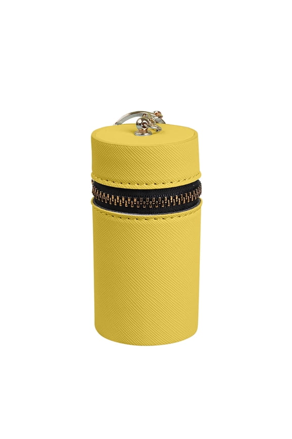 1PCS Cylindrical Solid Color Coin Wallet Portable Key Earphone Lipstick Bag Mini Pouch for Women and Daily Use -2*3.7IN