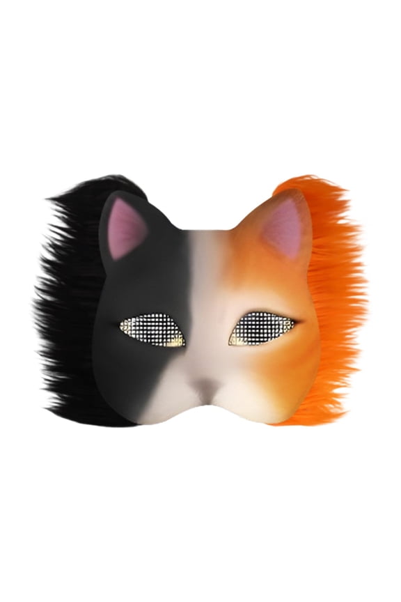 1PCS DIYs Face Mask Kit Includes Blanks Mask Faux Fabric for Holiday Decorations-6.69 ×7.48IN