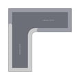 thumbnail image 1 of Leodye 1PCS Dark L-shaped Kitchen Floor Mat Absorbent Non-slip Machine-washable Home Kitchen Cooking Area Rug -47.2x29.5x17.7in, 1 of 7