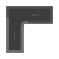 thumbnail image 1 of Leodye 1PCS Dark L-shaped Kitchen Floor Mat Absorbent Non-slip Machine-washable Home Kitchen Cooking Area Rug -47.2x29.5x17.7in, 1 of 7