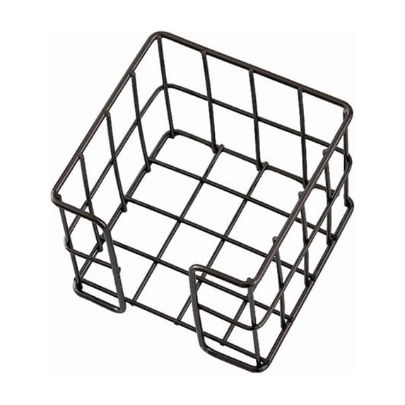 Leodye 1PCS Desktop Wrought Iron Hollow Grid Organizer, Metal Storage Rack for Sticky Notes Pens and Desk Small Accessories -3.74x3.74x3.14in
