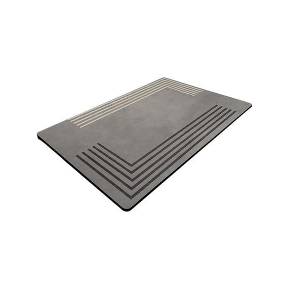 Leodye 1PCS Diatom Mud Bathroom Floor Mat Quick-drying Water Absorbing Design Toilet Entrance Household Non-slip Mat -15.75x23.62in