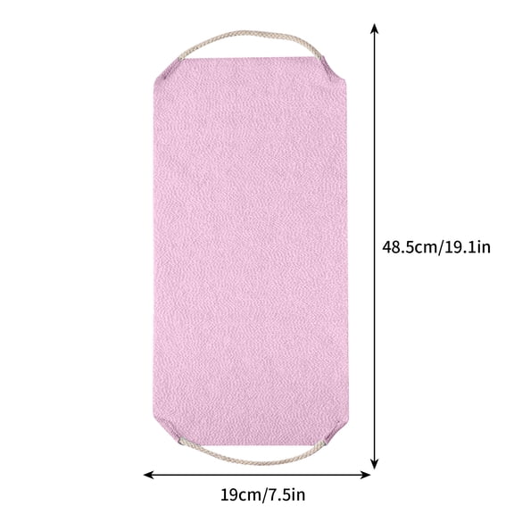 Leodye 1PCS Double-Sided Exfoliating Bath Towel Strip, Long Back Scrubber, for Deep Cleaning and Body Massage -7.5*19.1IN